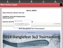 Tablet Screenshot of mahockeyleague.com